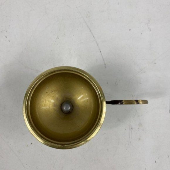 Vintage Oppenheim Gold Tone Enamel Brass Scorpio Print Saccharin Dispenser w/Lid - Picture 3 of 6